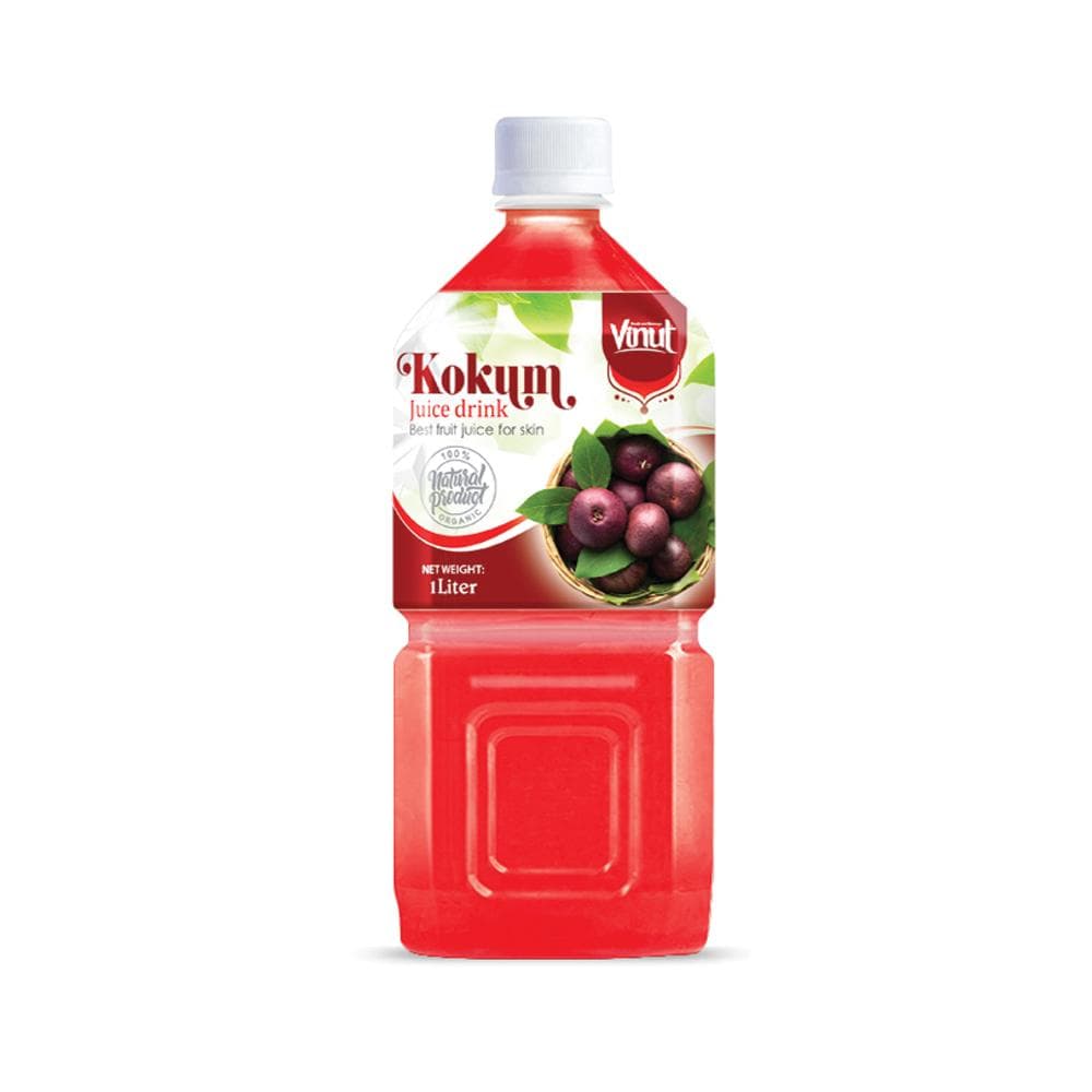 VINUT Kokum Juice Drink, Best Fruit Juice For Skin, Natural Product, PET Bottle, (1 Liter)