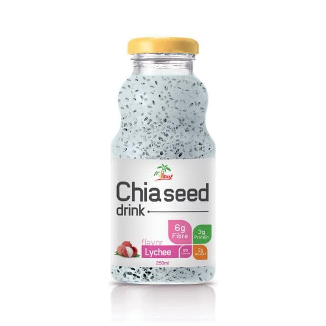 290ml VINUT Chia seed Drink with Lychee Flavor
