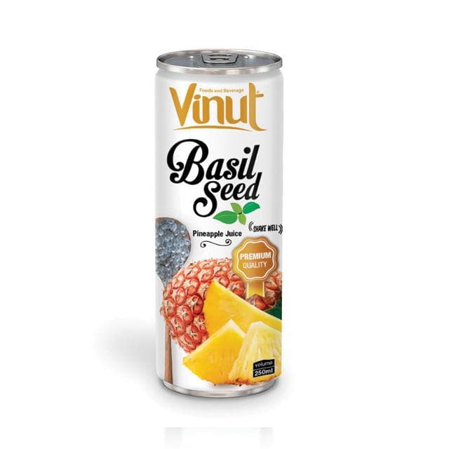 250ml VINUT Premium Quality Basil seed drink with Pineapple Juice Flavor