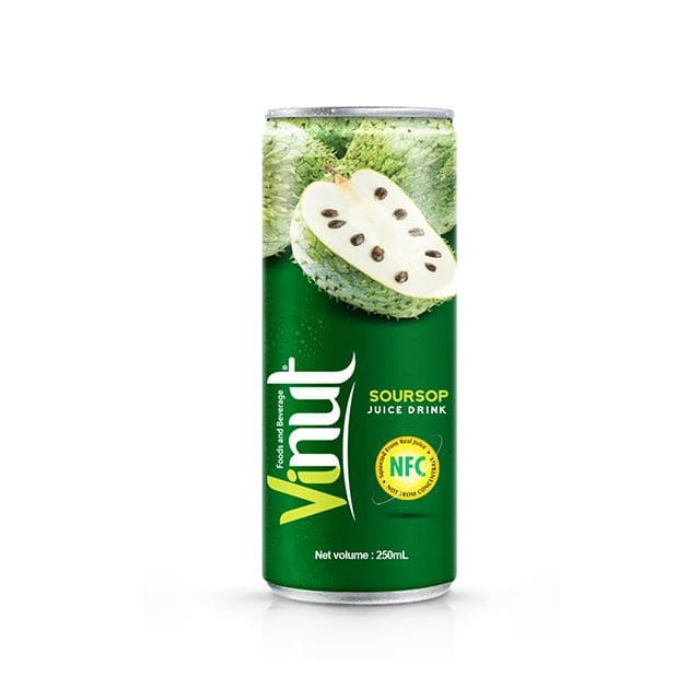 250ml VINUT Tin Can NFC Soursop Juice Drink