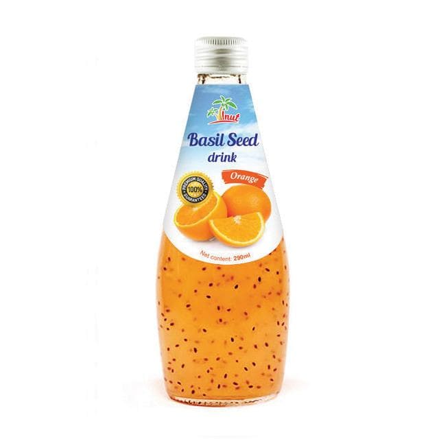 290ml VINUT Basil seed drink with Orange flavor