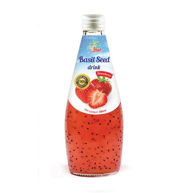 290ml VINUT Basil seed drink with Strawberry flavor