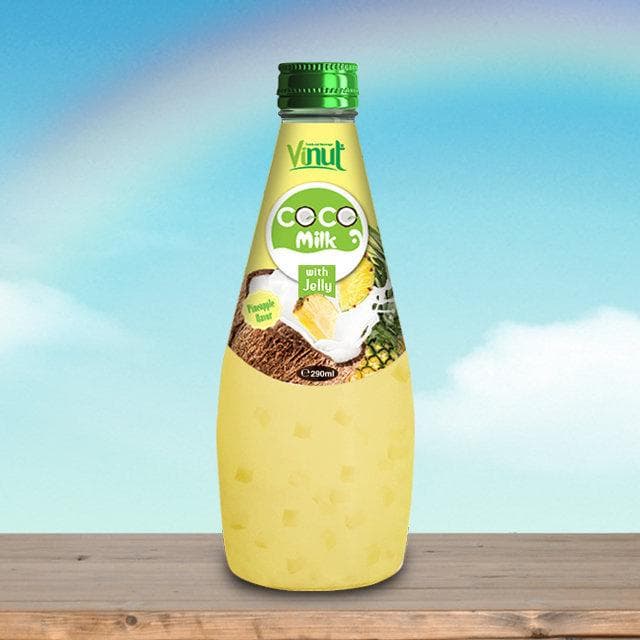 290ml VINUT Bottle Coconut Milk with Jelly Pineapple flavour