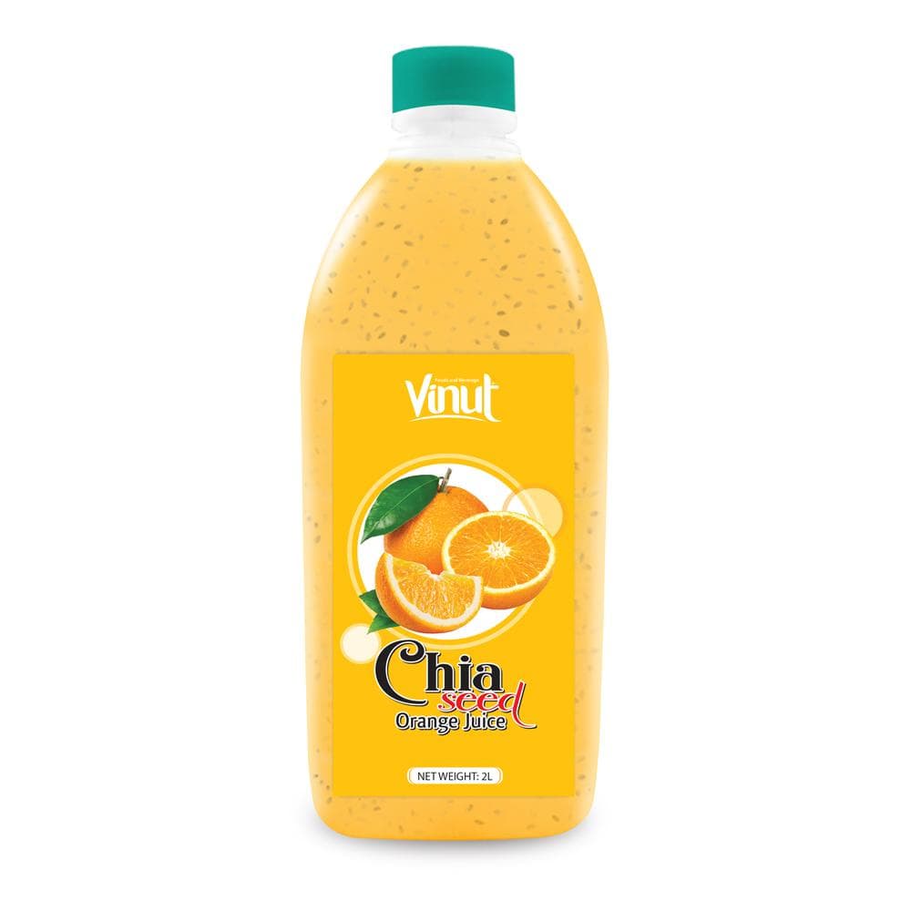 VINUT Orange Chia Seed Juice, PET Bottle, (2L)