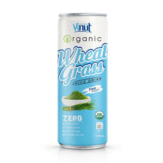 320ml VINUT Can Organic Free Sugar Wheatgrass juice drink