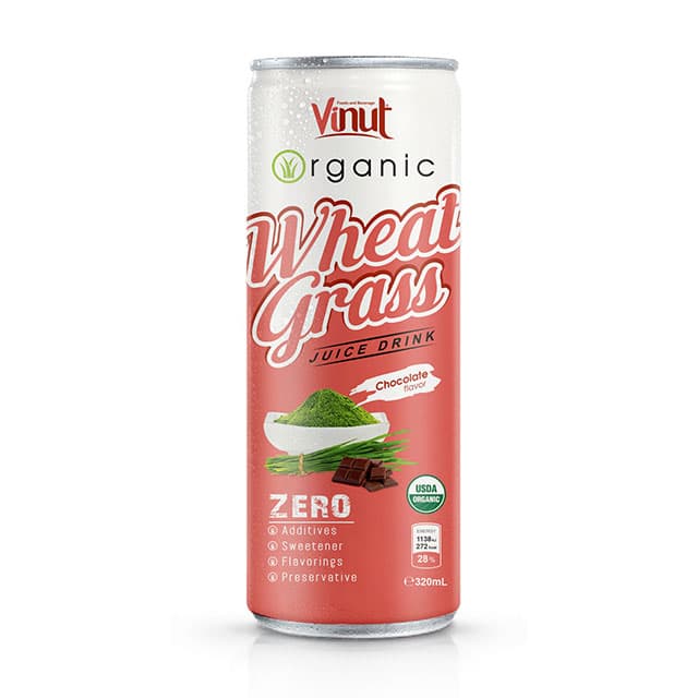 320ml VINUT Can Organic Wheatgrass juice drink with Chocolate