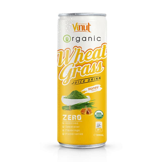 320ml VINUT Can Organic Wheatgrass juice drink with Honey
