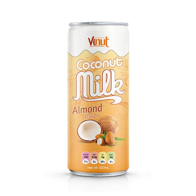 320ml VINUT Coconut milk with Almond flavor (Pack of 24) view 1