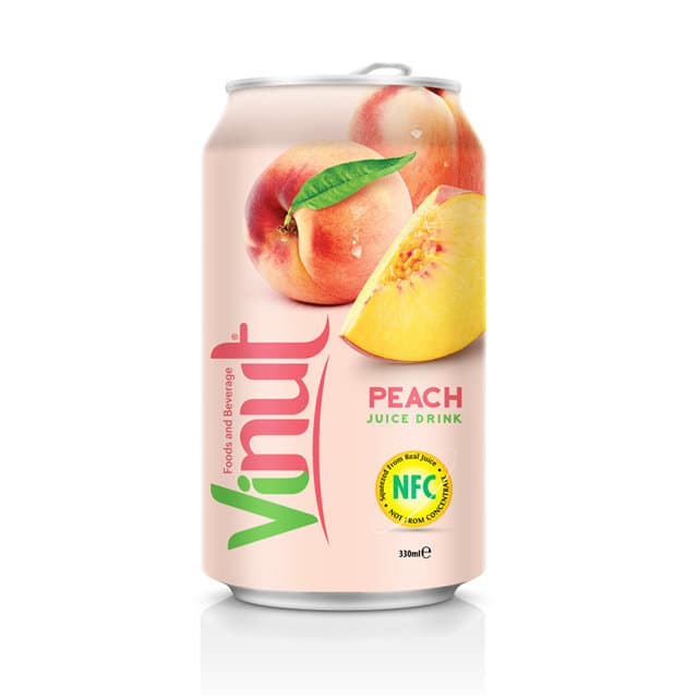 330ml VINUT Peach Juice Drink Can (Tinned)