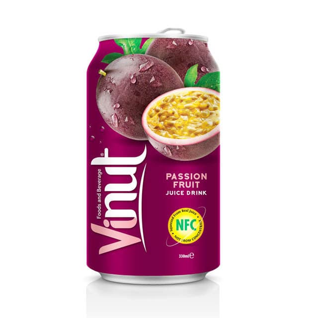 330ml VINUT Passion fruit Juice Drink Can (Tinned)