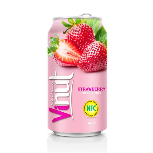 330ml VINUT Strawberry Juice Drink Can (Tinned)