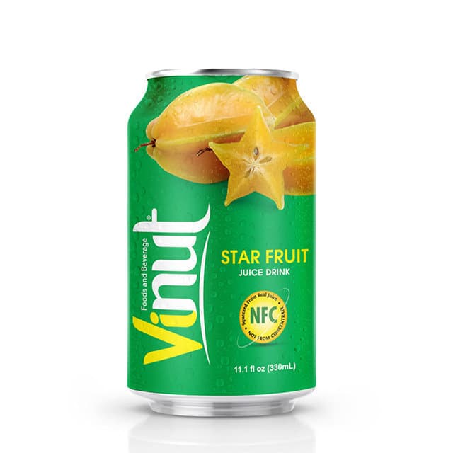 330ml VINUT Canned Star Fruit juice drink