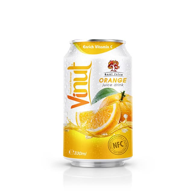 330ml VINUT Real Orange Juice Drink (Pack of 24) view 1