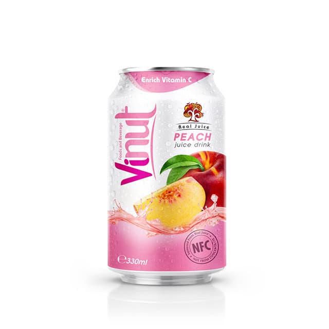 330ml VINUT Real Peach Juice Drink (Pack of 24)