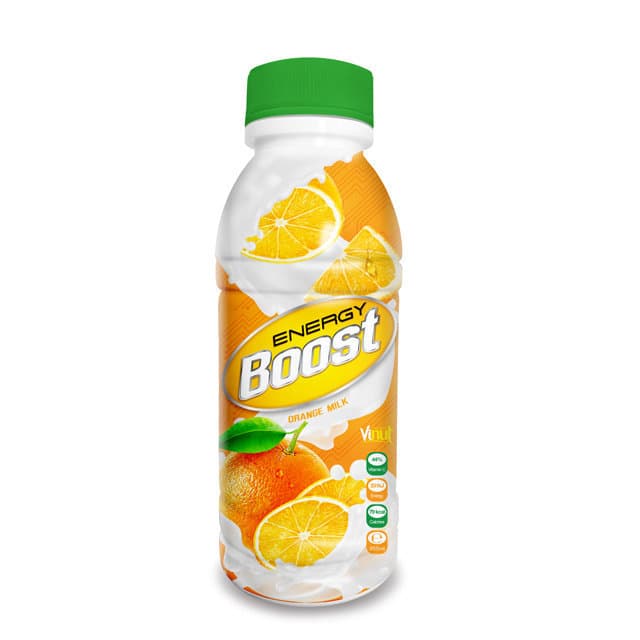 350ml VINUT Bottle Energy Boost Orange Milk Drink