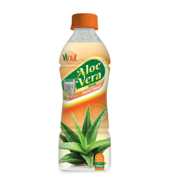 VINUT Aloe Vera Drink Basil Seed, PET Bottle, (350 ml)
