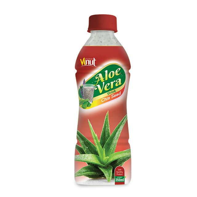 VINUT Aloe Vera Drink Chia Seed, PET Bottle, (350 ml)