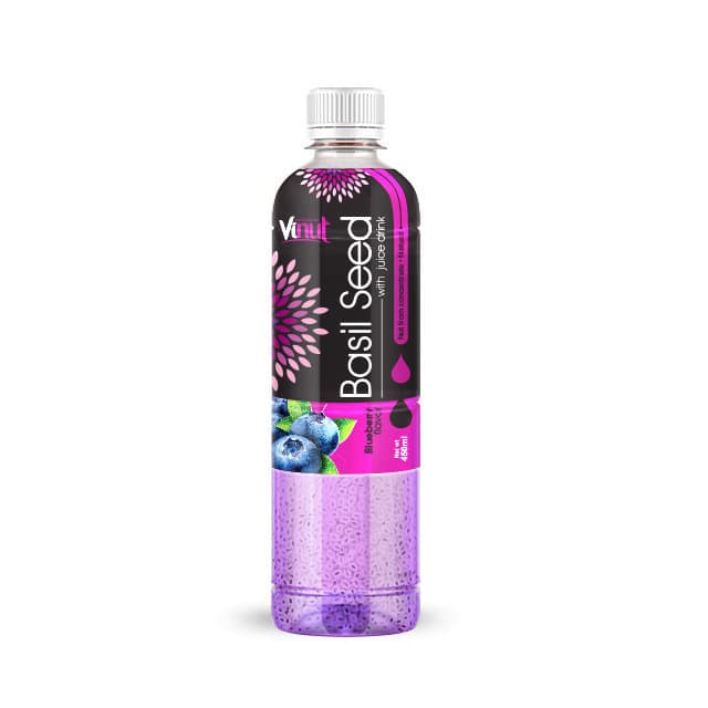 450ml VINUT Basil seed drink with Blueberry Flavor