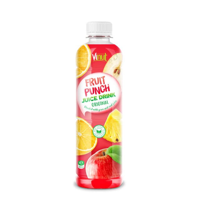 VINUT Fruit Punch Juice Drink Original, Blended with pure and real juice, Made From Concentrate, PET Bottle, 450ml