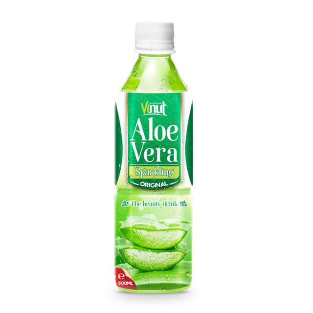 Vinut Aloe Vera Sparkling Drink, Original Flavor, The Beauty Drink, PET Bottle, (500 mL)