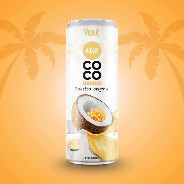 8.5 fl oz VINUT Dairy free Tin Can Coconut Milk Roasted Original