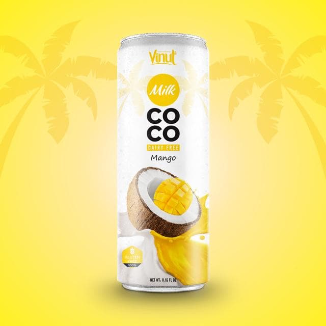 8.5 fl oz VINUT Dairy free Tin Can Coconut Milk with Mango