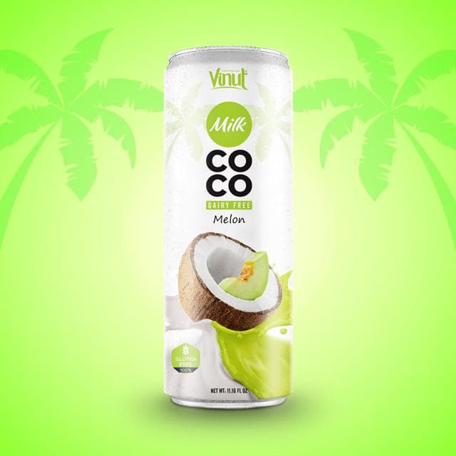 8.5 fl oz VINUT Dairy free Tin Can Coconut Milk with melon