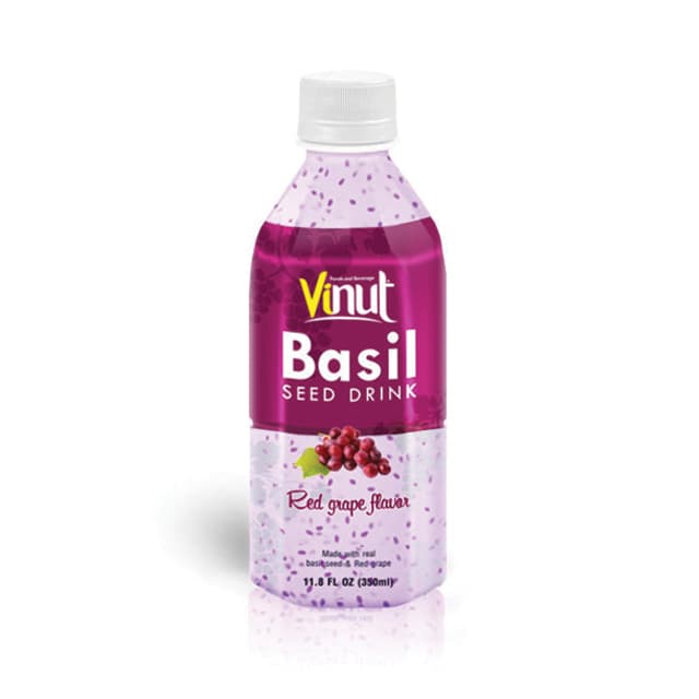 350ml VINUT Basil seed drink with Red Grape Flavor