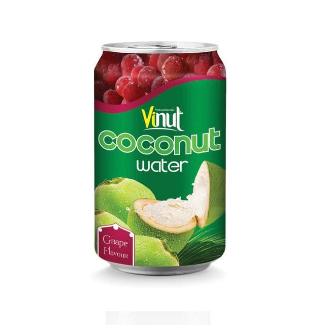 330ml VINUT Canned Coconut water with Grape Flavour