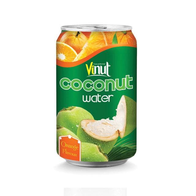 330ml VINUT Canned Coconut water with Orange Flavor