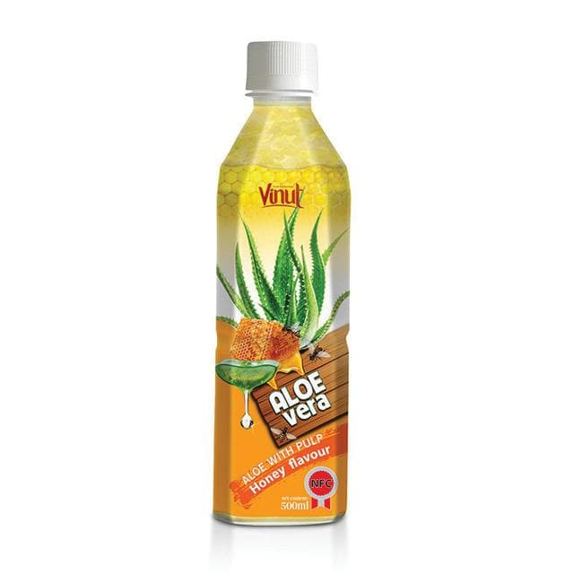 Vinut Aloe Vera Drink, Honey Flavour, Aloe With Pulp, NFC, PET Bottle, (500 mL)
