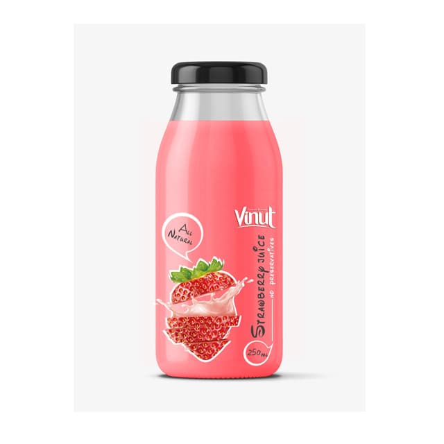 VINUT Strawberry Juice, All Natural, No Preservatives, PET Bottle, 250ML