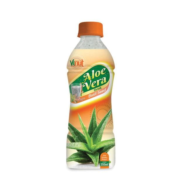 Vinut Aloe Vera Drink, Basil Seed Flavor, Safe Quality Product, PET Bottle, (350 mL)