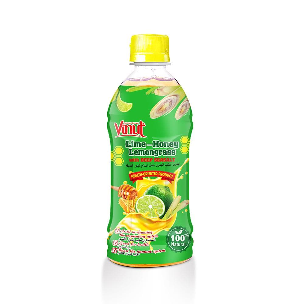 VINUT Lime-Honey Lemongrass with Deep Seasalt, Health-Oriented Product, 100% Natural, PET Bottle
