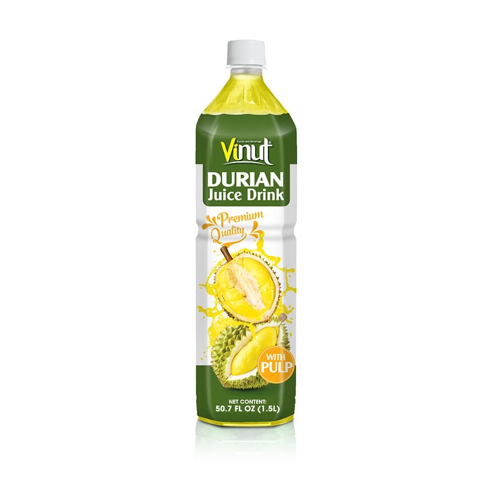 VINUT Durian Juice Drink, Premium Quality, With Pulp, PET Bottle, 50.7 fl oz (1.5L)