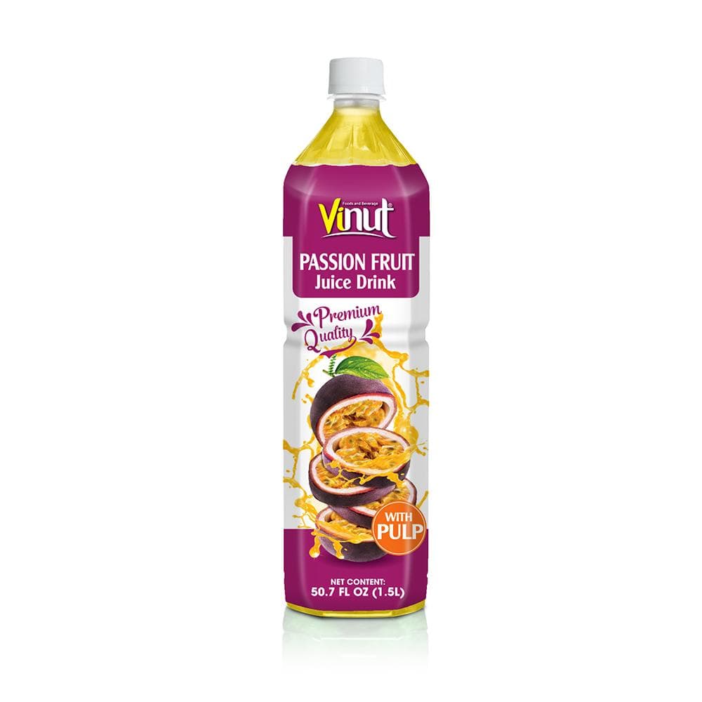 VINUT Passion Fruit Juice Drink, Premium Quality, With Pulp, PET Bottle, 50.7 fl oz (1.5L)