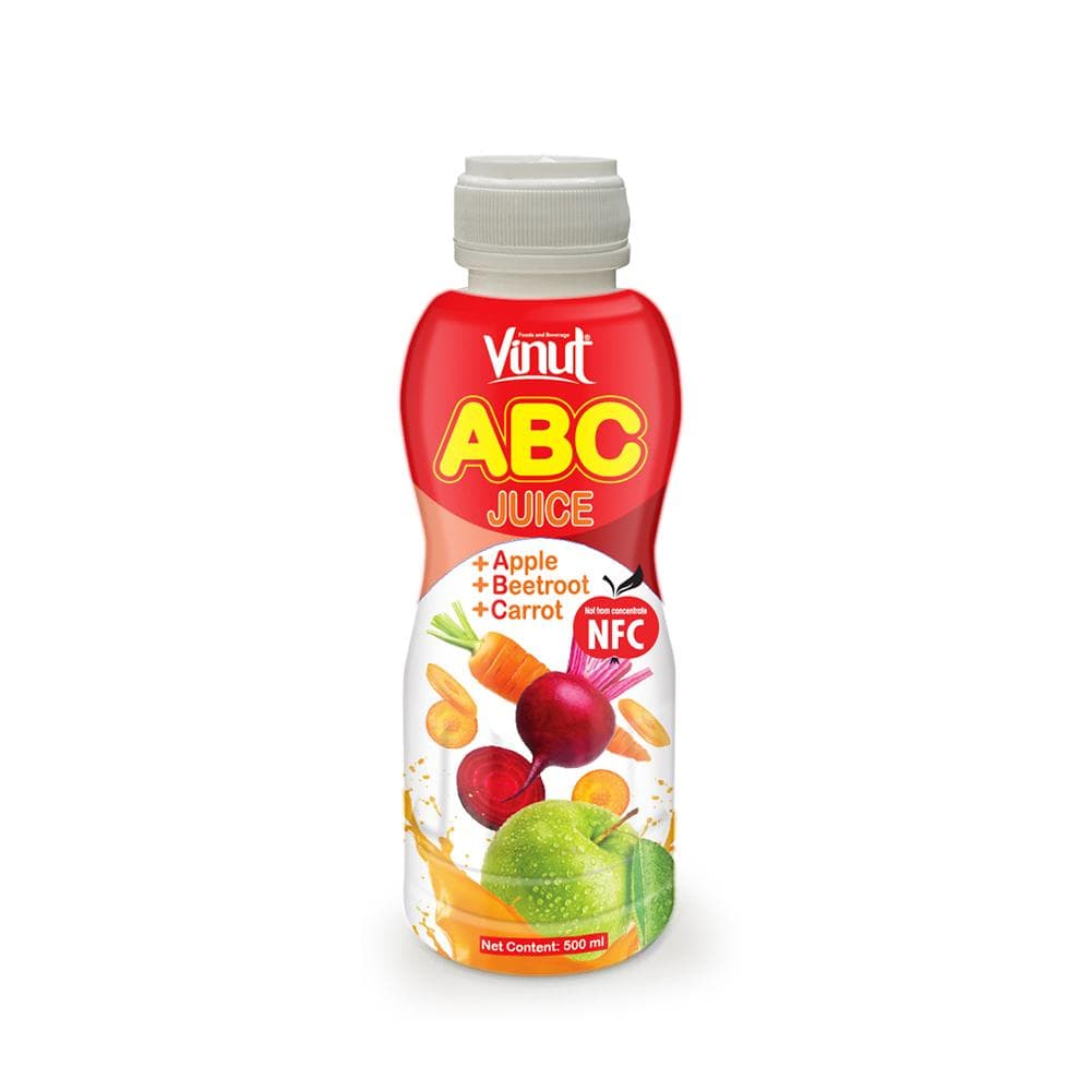 VINUT ABC Juice + Apple + Beetroot + Carrot, Not from concentrate, NFC, PET Bottle, 500 ml
