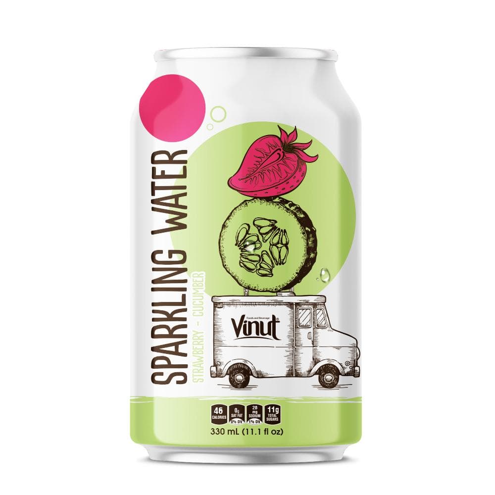 11.1 fl oz VINUT Sparkling water Strawberry and Cucumber