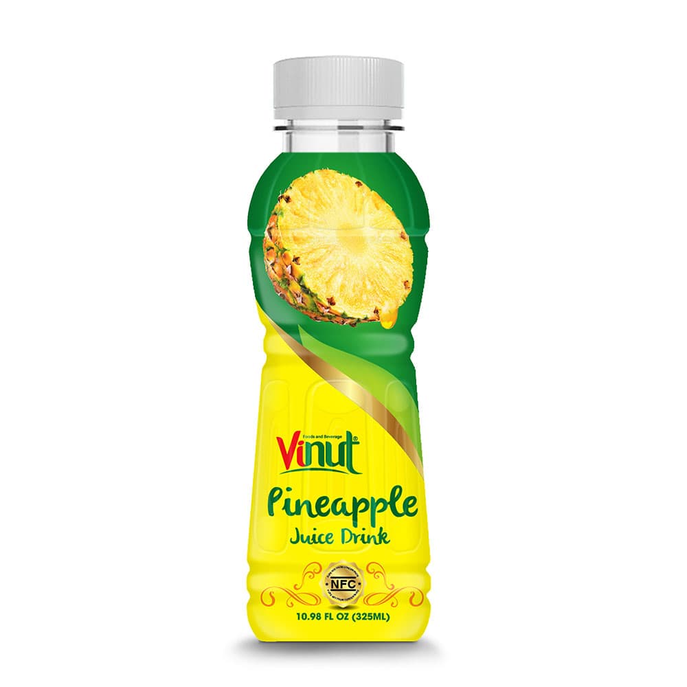 VINUT Pineapple Juice Drink, NFC, PET Bottle, 10.98 fl oz (325 mL)