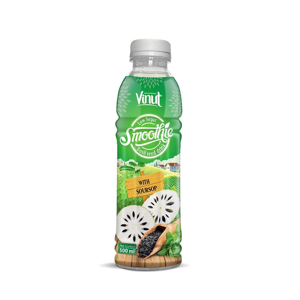 500ml VINUT Basil seed drink with Soursop Smoothie Juice (Low Sugar)