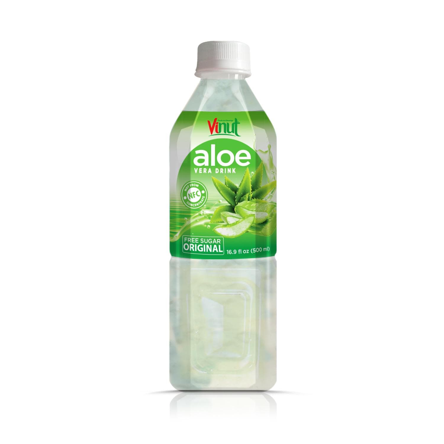 Vinut Aloe Vera Drink, Original Flavor, Free Sugar, NFC, PET Bottle, 16.9 fl oz (500 mL)