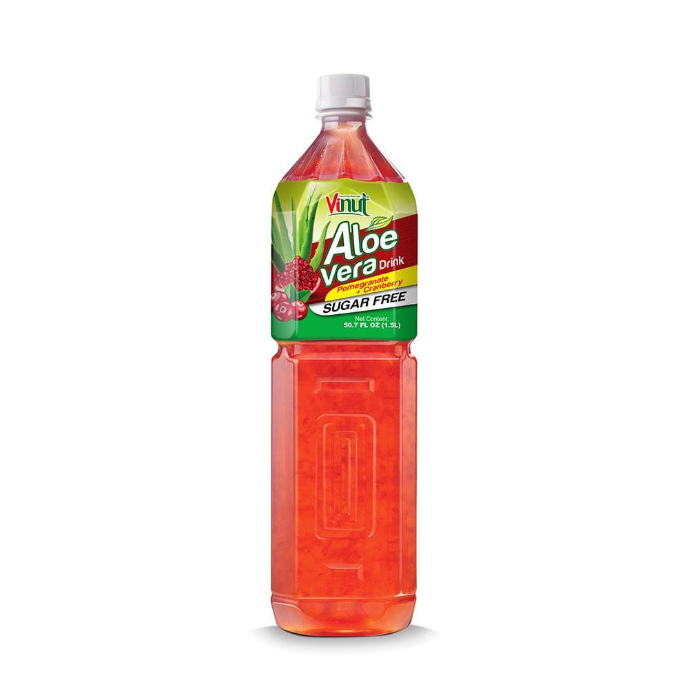 Vinut Aloe Vera Drink, Pomegranate Cranberry Flavor, Sugar Free, PET Bottle, 50.7 fl oz (1.5L)
