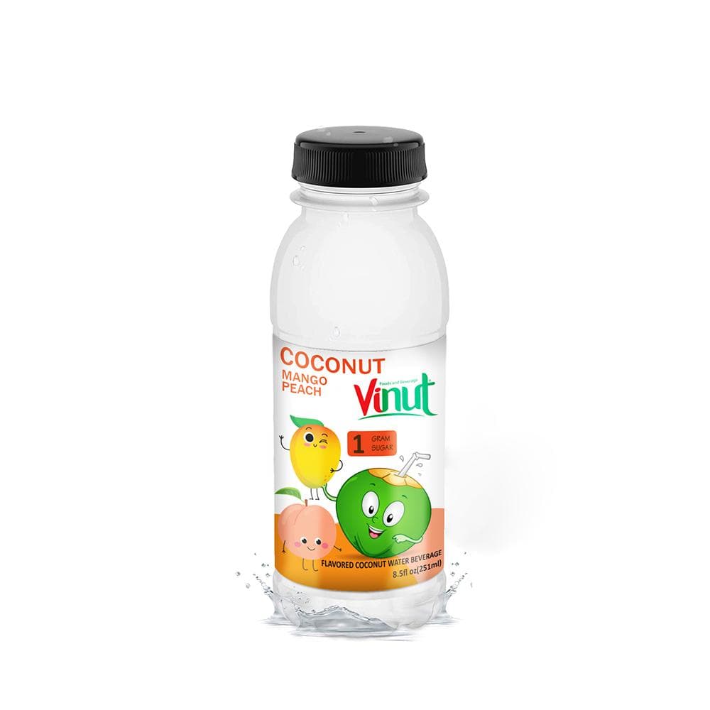 8.5 fl oz VINUT Coconut water with Mango & Peach for Kids