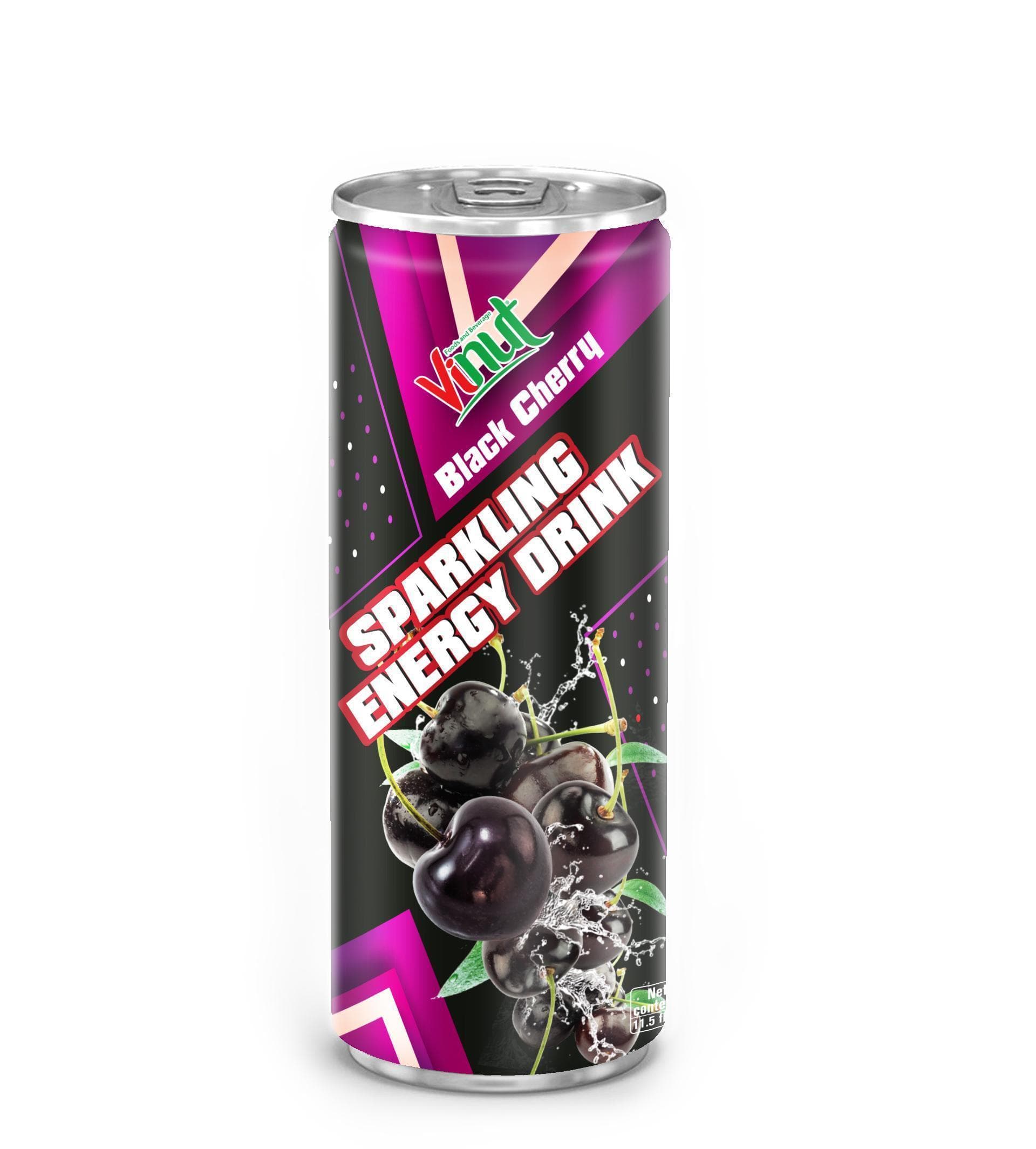11.5 fl oz VINUT Sparkling Black Cherry Healthy Energy Drink