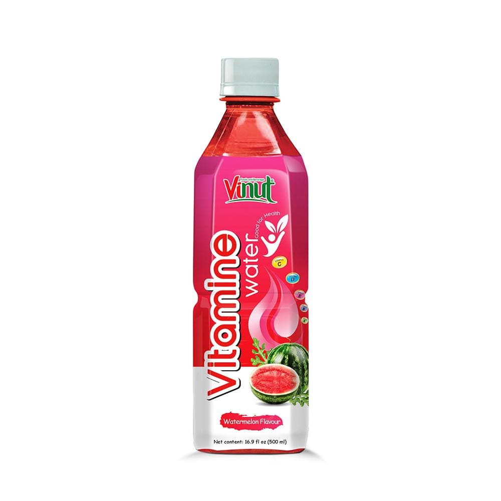 VINUT Vitamine Water, Watermelon Flavour, Good For Health, PET Bottle, 16.9 fl oz (500 ml)