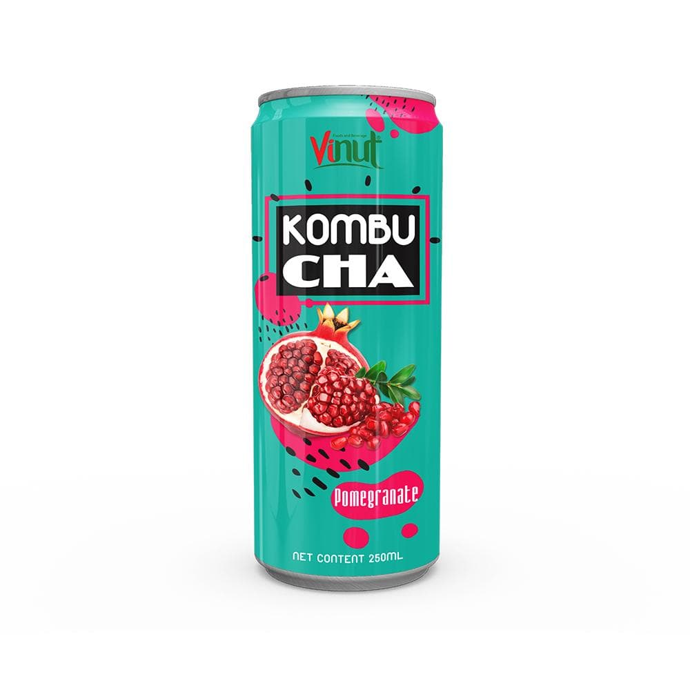 250ml VINUT Canned Kombucha tea with Pomegranate