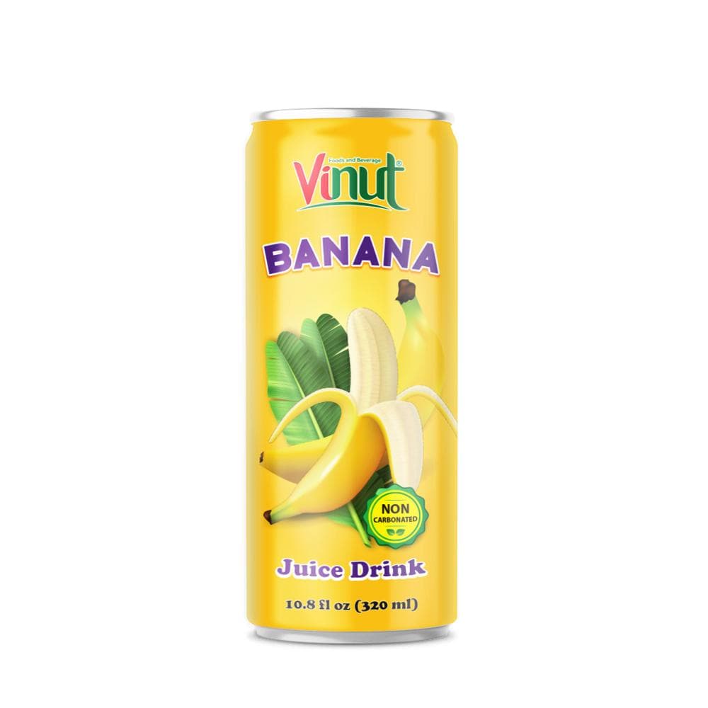 VINUT Banana Juice Drink, Non Carbonated, Slim Can, 10.8 fl oz (320 ml)