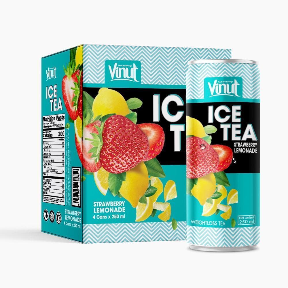 250ML Vinut 4 CANS Weight Loss Green tea (Strawberry + Lemonade)