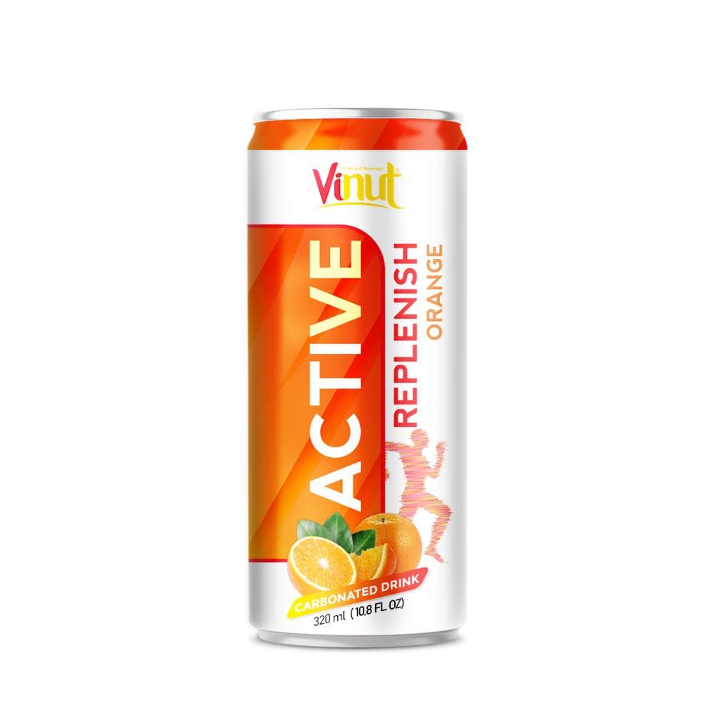 320ml VINUT Carbonated Active Replenish Isotonic Orange