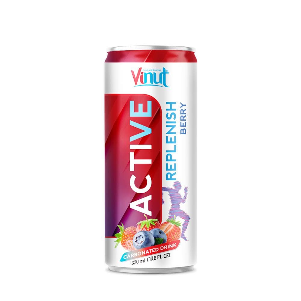 320ml VINUT Carbonated Active Replenish Isotonic with Berry